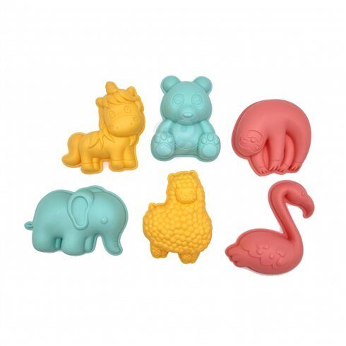 Smėlio formelių rinkinys WOOPIE Safari Animals 6vnt